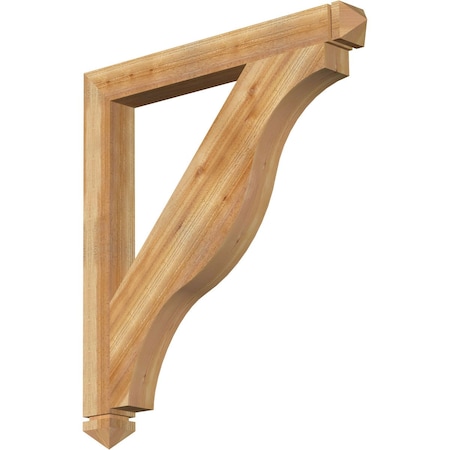 Funston Arts & Crafts Rough Sawn Bracket, Western Red Cedar, 4W X 38D X 42H